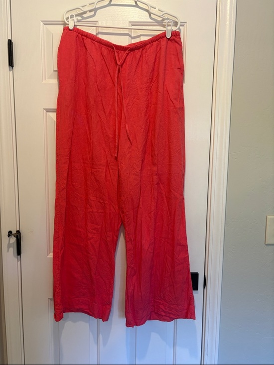a new day Pants - New Day  size Large Coral-Red Wide Leg Drawstring Pants, Wide leg. NWOT